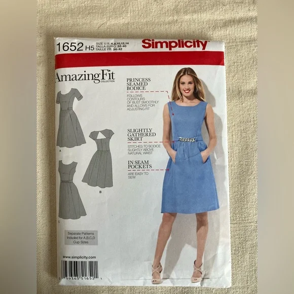Simplicity | Office | Never Used Simplicity Pattern Dress 652 Sizes 614 Amazing  Fit Collection | Poshmark